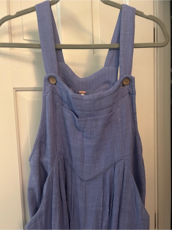 Free People Pants - Free People Lavender Blue Textured Overalls Jumpsuit